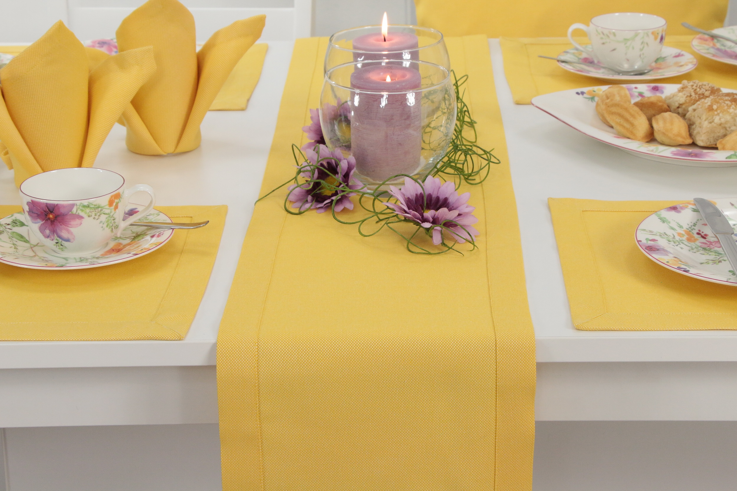 Tischläufer Gelb für jeden in Markenqualität Tischdecken-Shop.de. online TiDeko® großer bestellen Auswahl Tischdecken Anlass 