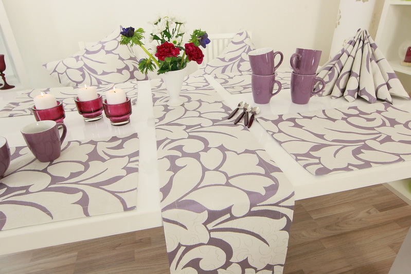 Tischläufer in Violett Tischdecken kaufen | | Markenqualität TiDeko TiDeko® online Tischdecken-Shop.de