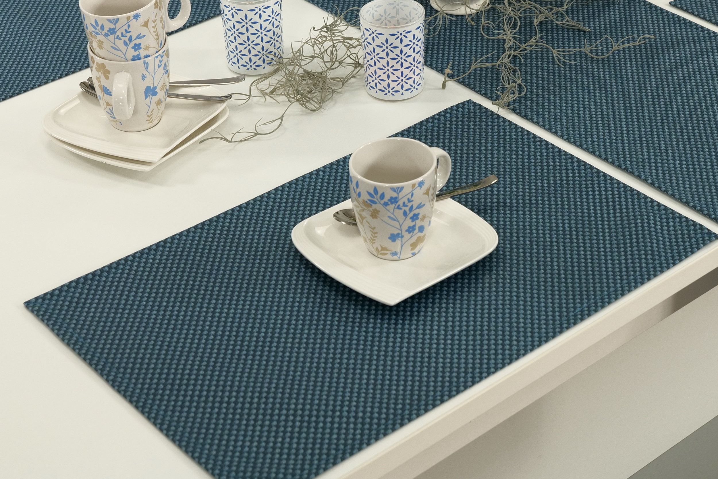 Abwaschbare Anti Rutsch Tischset Blau gemustert Peculiari Größe 30x48 cm  Platzset | 30x48 cm - 1 Tischset - Platzset | SW130615