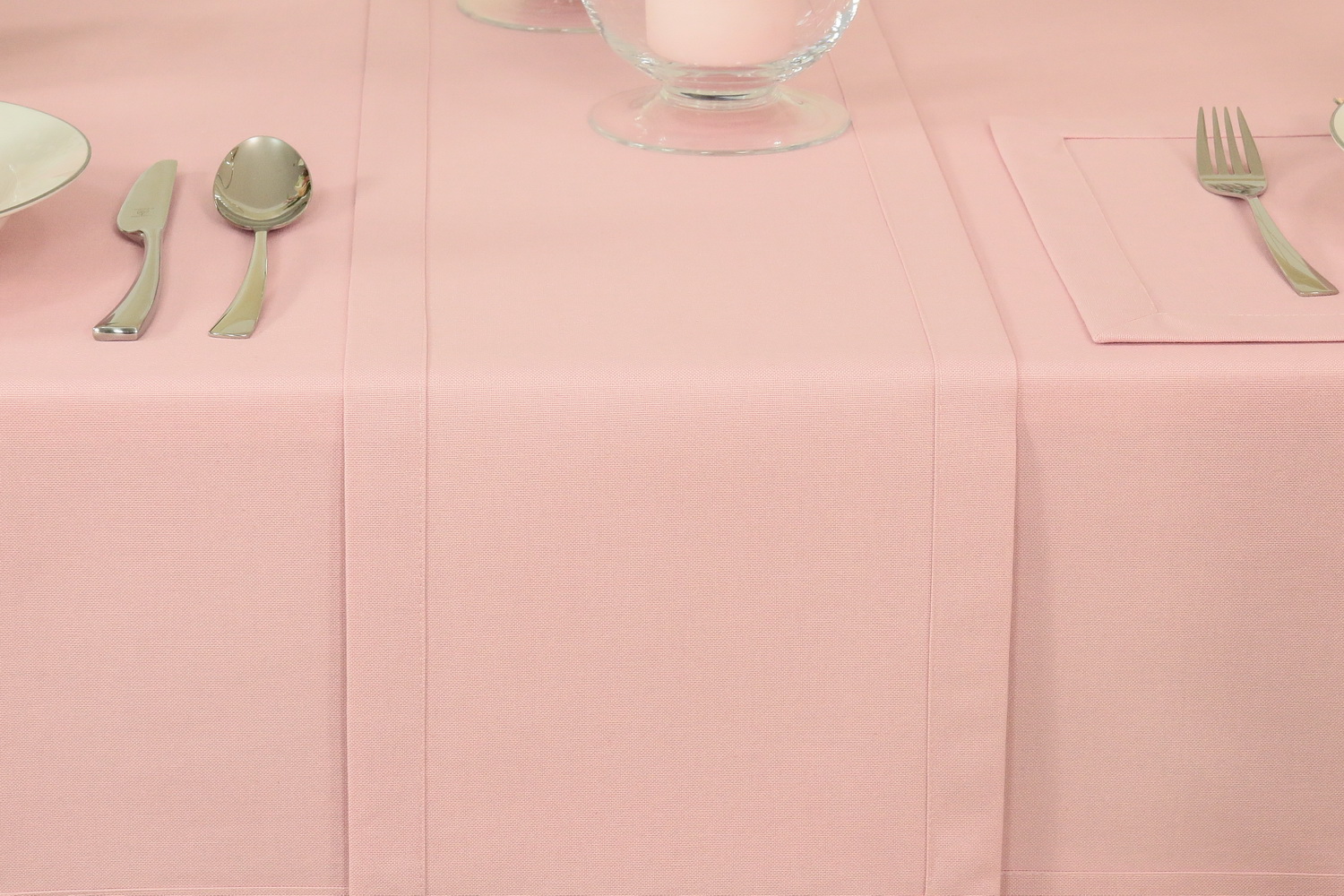 Tischläufer Rosa einfarbig Breite | 80 cm 25 cm
