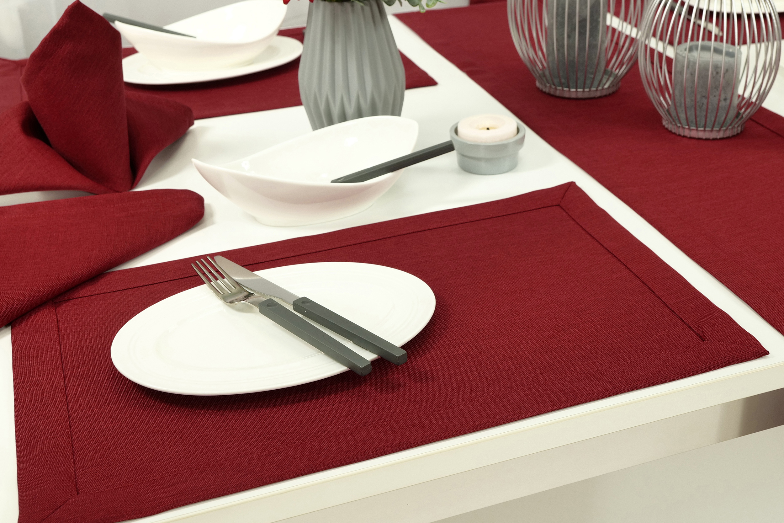 Tischdecken-Shop.de. Tischdecken TiDeko® | & Markenqualität Platzsets ROT Tischsets