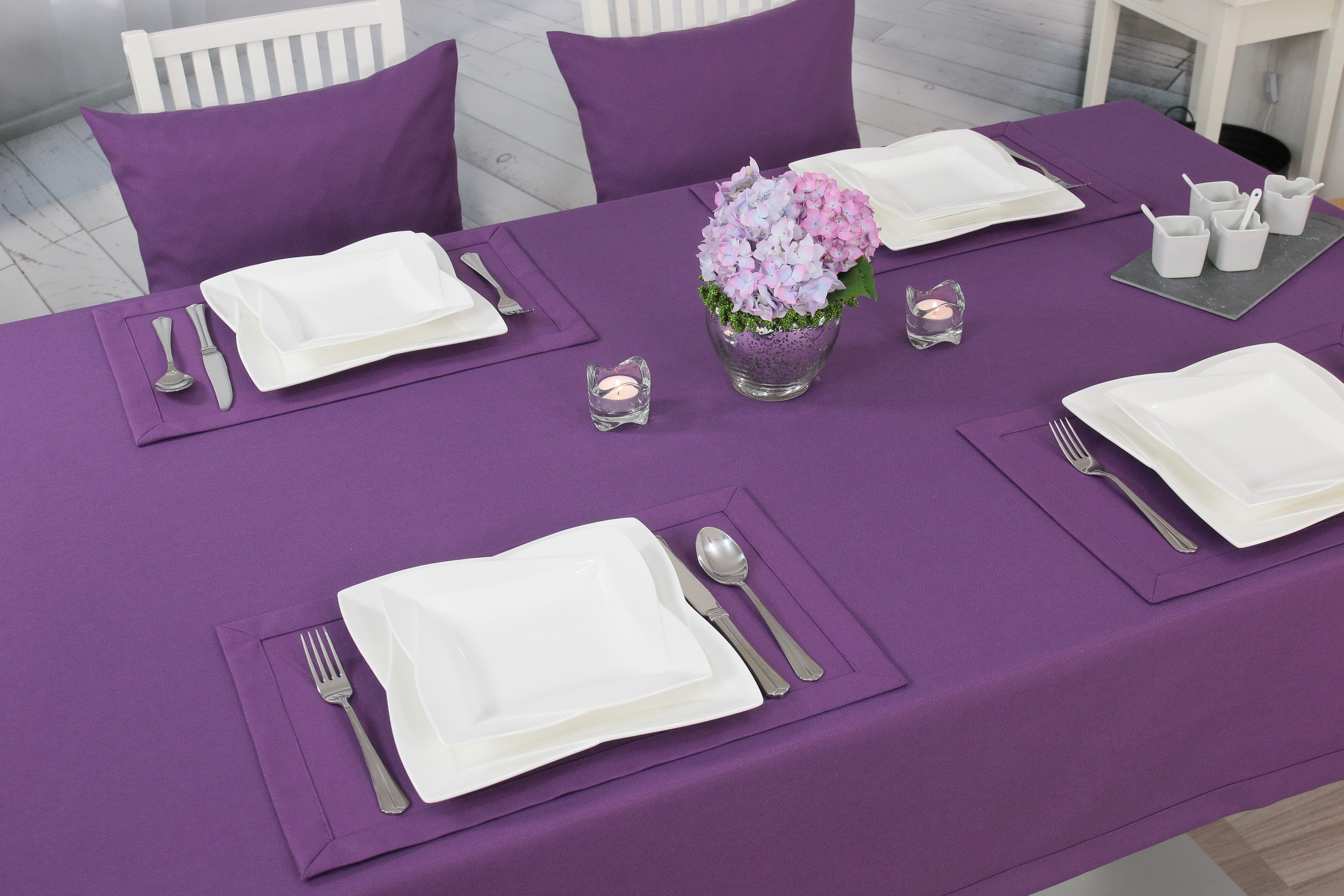 Tischdecke Violett einfarbig cm SW110751 | cm 120 | Breite 140