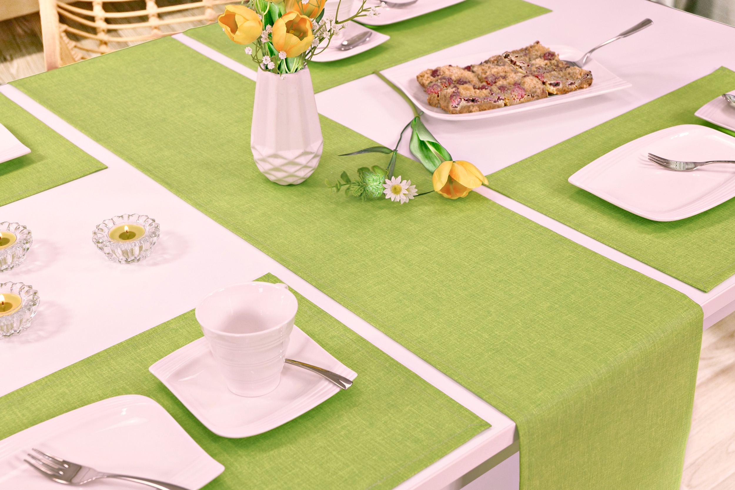 Tischläufer in Grün Markenqualität kaufen Tischdecken TiDeko® Tischdecken-Shop.de. | TiDeko | online