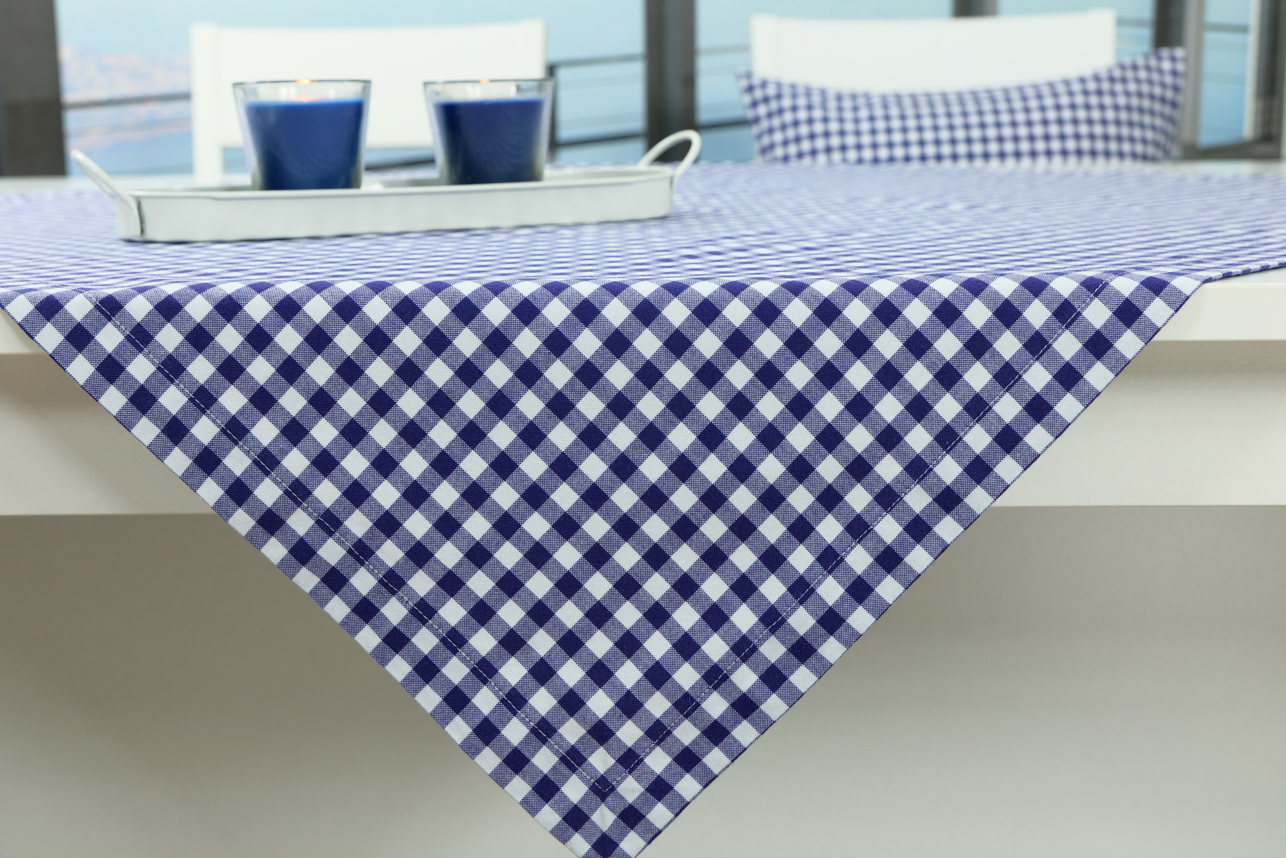 Tischdecke Blau-Weiß Tischdecken-Shop.de. | TiDeko® Trend kariert Karomuster Tischdecken Markenqualität \