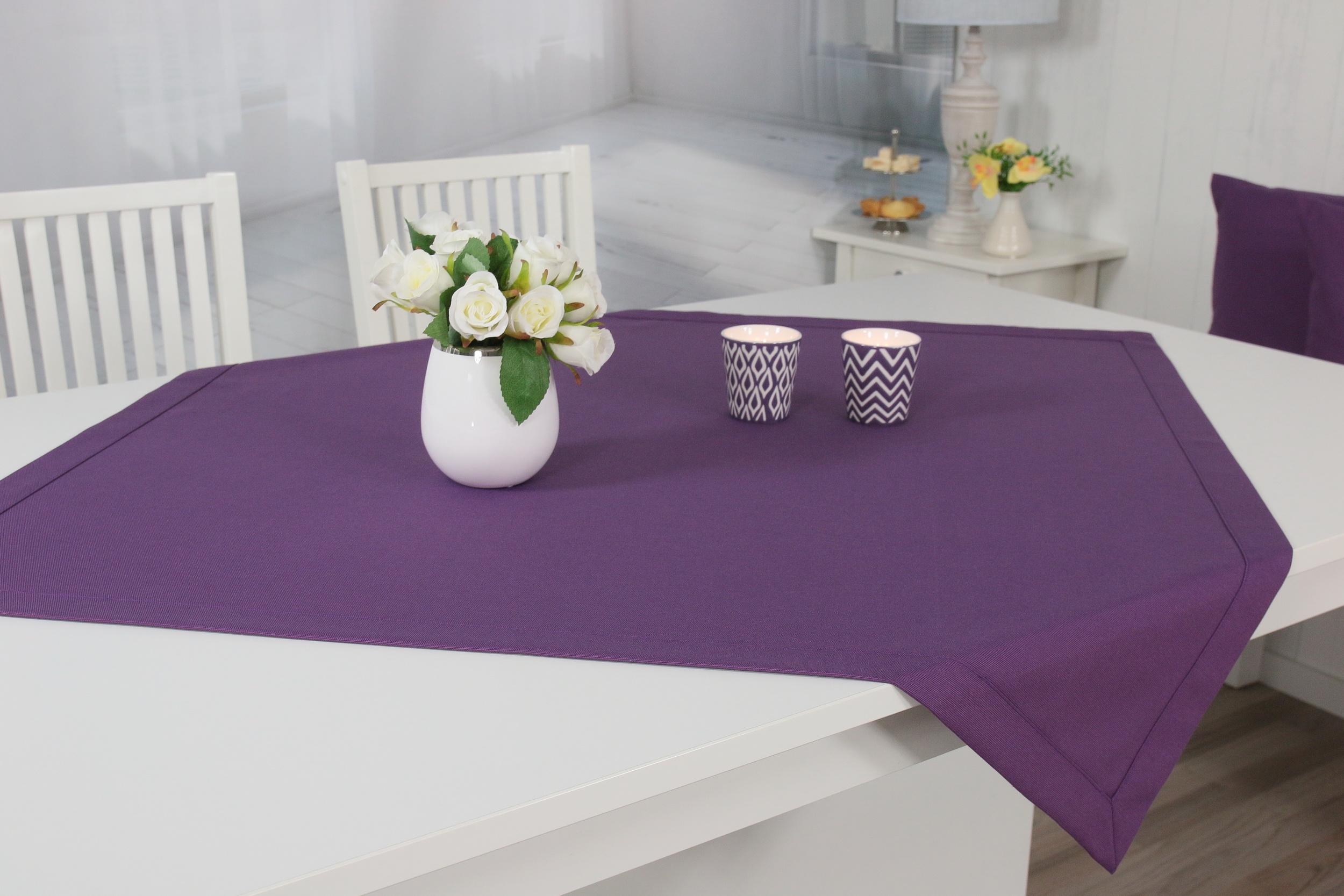 TiDeko® Tischdecken-Shop.de. lieferbar perfekter VIOLETT Größen und | Auswahl Markenqualität Tischdecken vielen in sofort Tischdecke