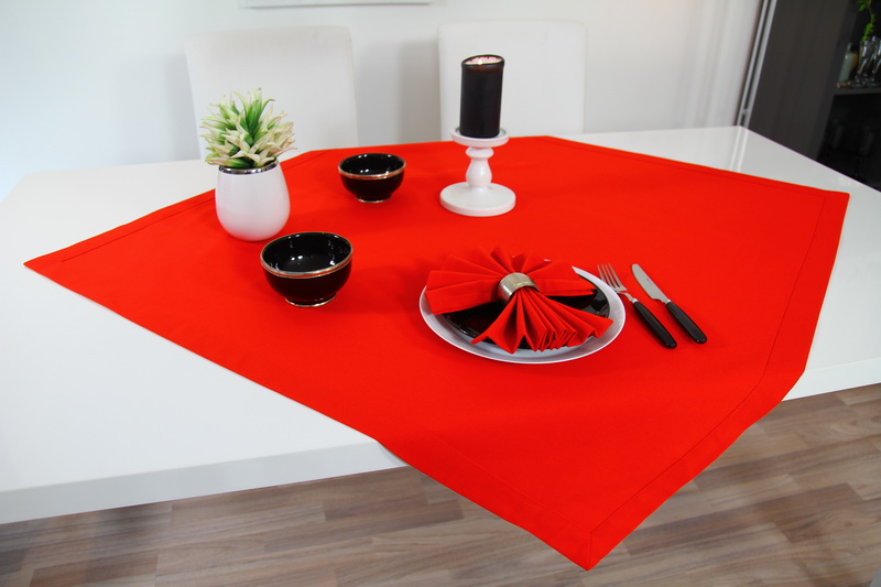 Tischdecken Rot uni ab 80x80 cm bis 200x200 cm QUADRATISCH | 80x80 cm |  SW41371