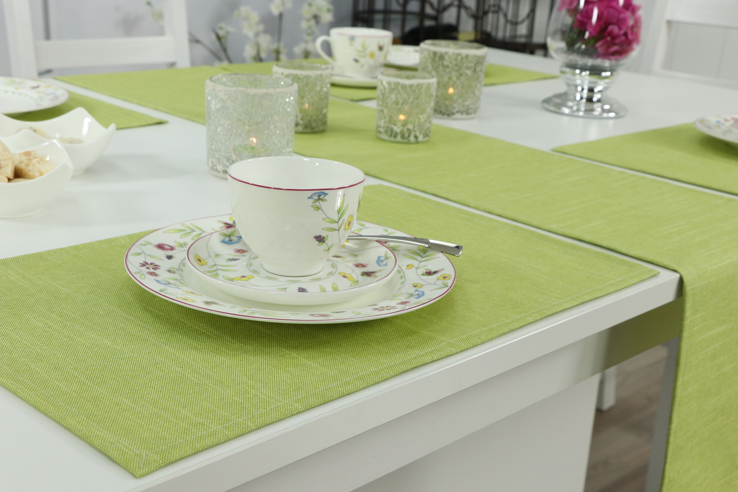 Tischdecke Mai-Grün abwaschbar: Abwischen ist Markenqualität und so Tischdecken-Shop.de. Es sauber: Tischdecken | TiDeko® einfach