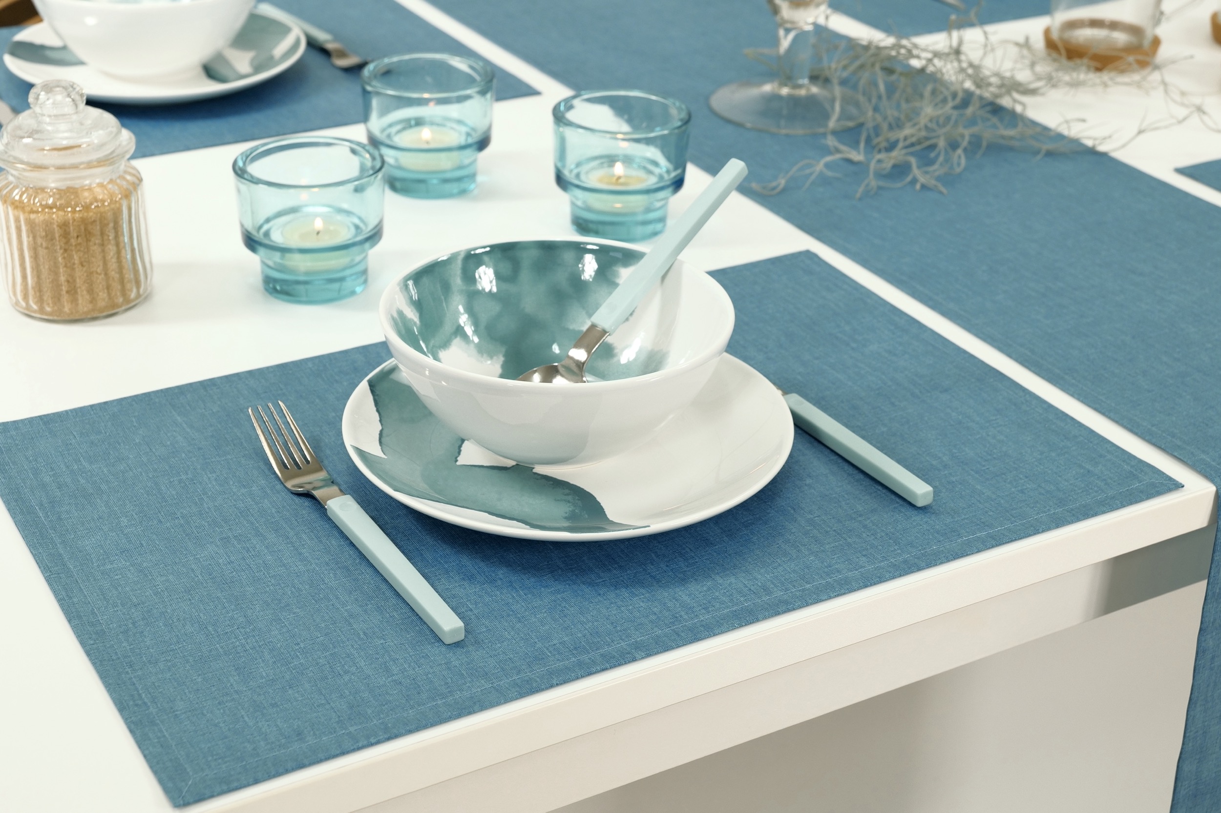 Tischsets & Platzsets BLAU | TiDeko® Tischdecken-Shop.de. Tischdecken  Markenqualität