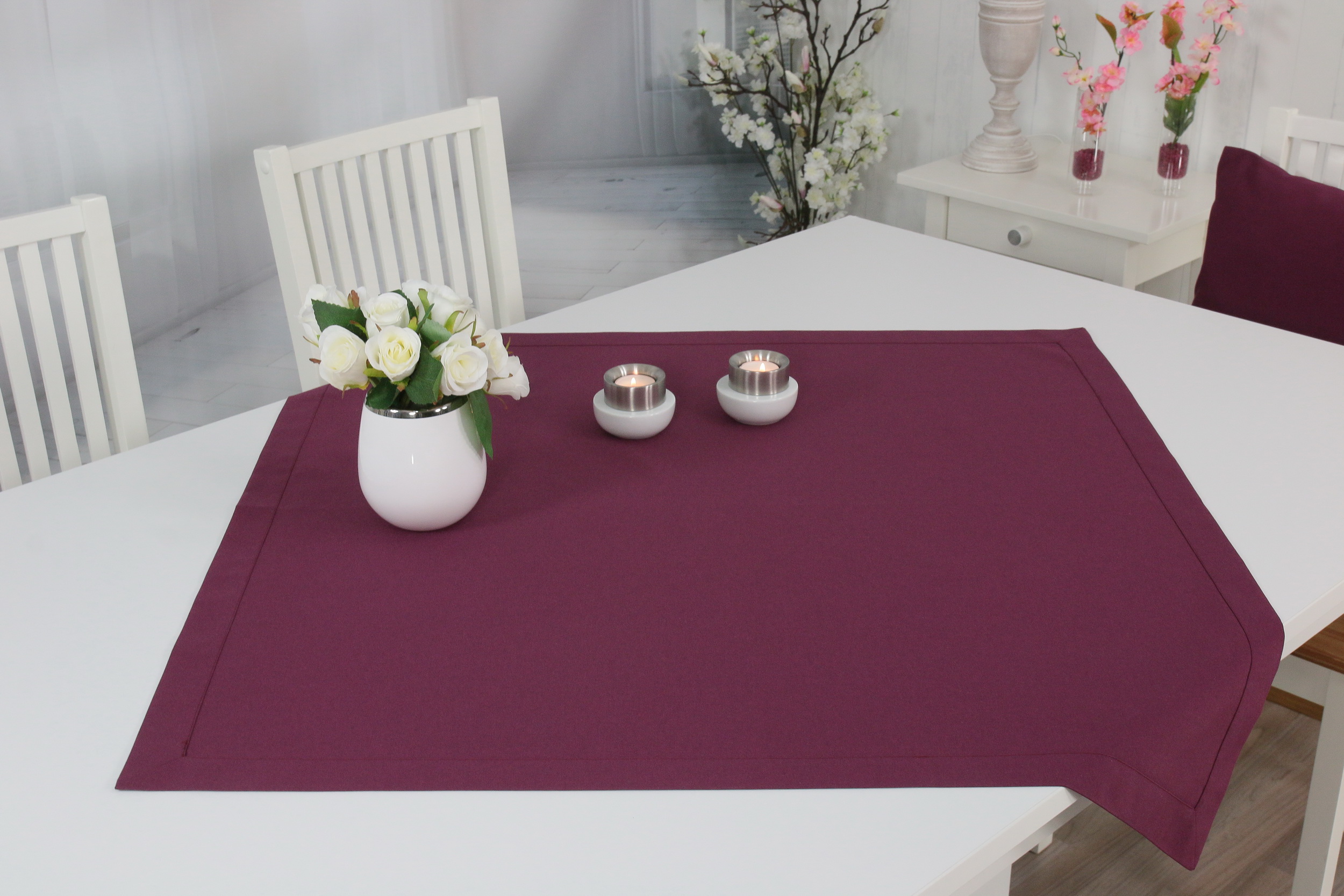 online Tischdecken Tischdecken-Shop.de. Die jetzt Aubergine Tischdecken TiDeko® kaufen. schönster Markenqualität |