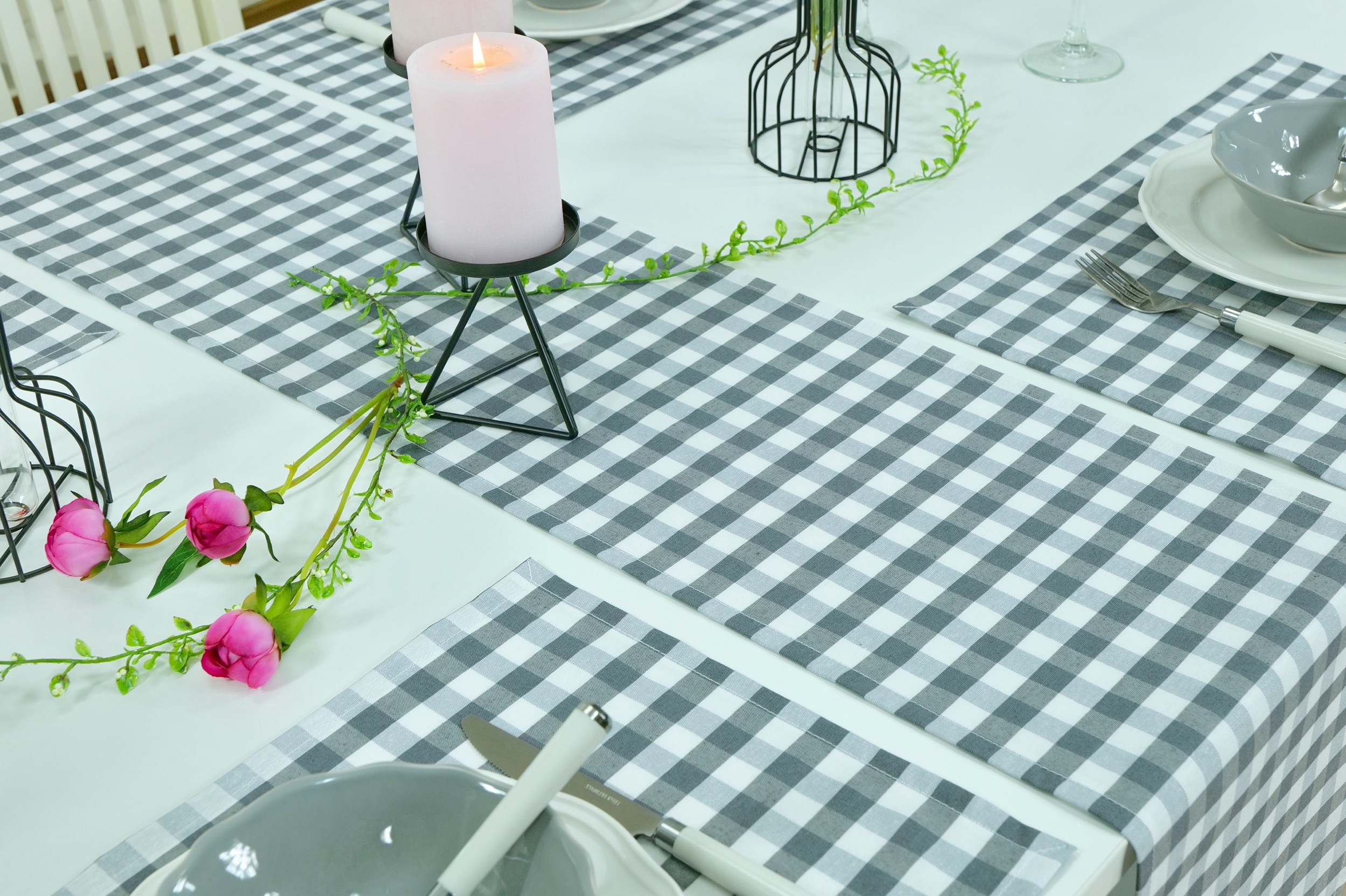 Tischläufer TiDeko® Markenqualität | in Tischdecken Grau online Tischdecken-Shop.de. kaufen