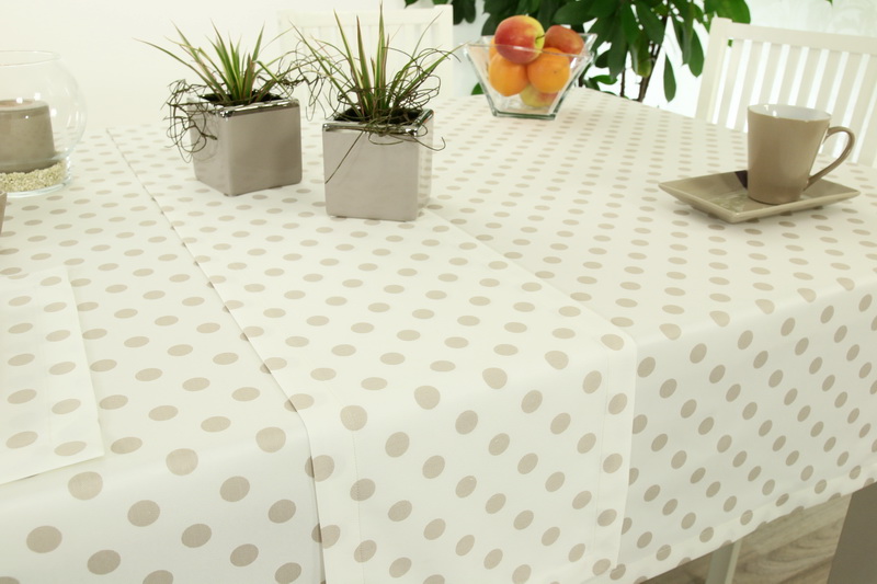 Tischläufer in Beige online kaufen | TiDeko® Tischdecken-Shop.de.  Tischdecken Markenqualität