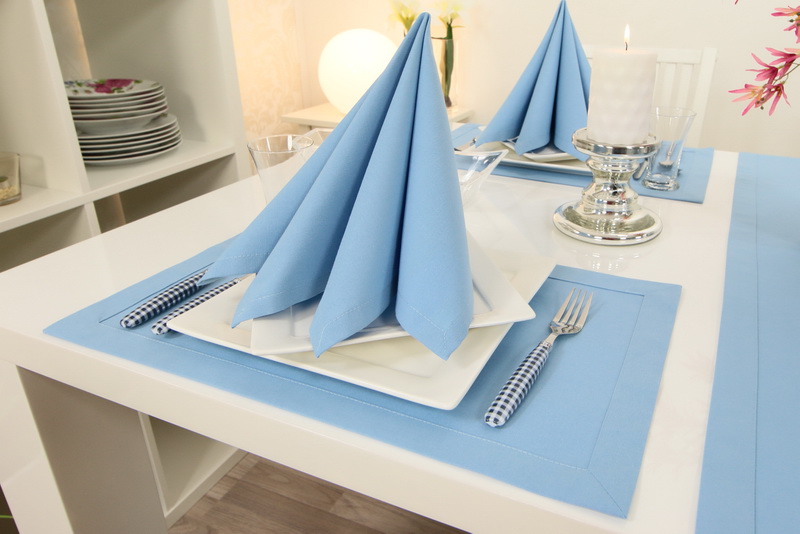 Tischsets & Platzsets Tischdecken TiDeko® | BLAU Markenqualität Tischdecken-Shop.de