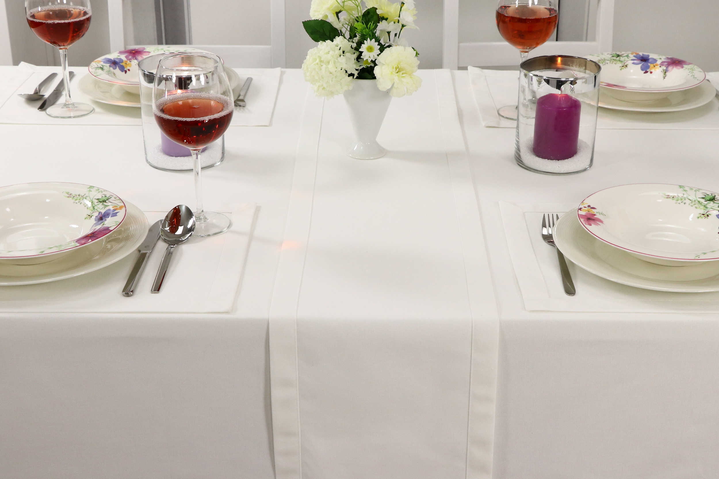 Tischdecke Creme Weiß: Besonders elegante und festliche Tischdecke |  TiDeko® Tischdecken-Shop.de. Tischdecken Markenqualität