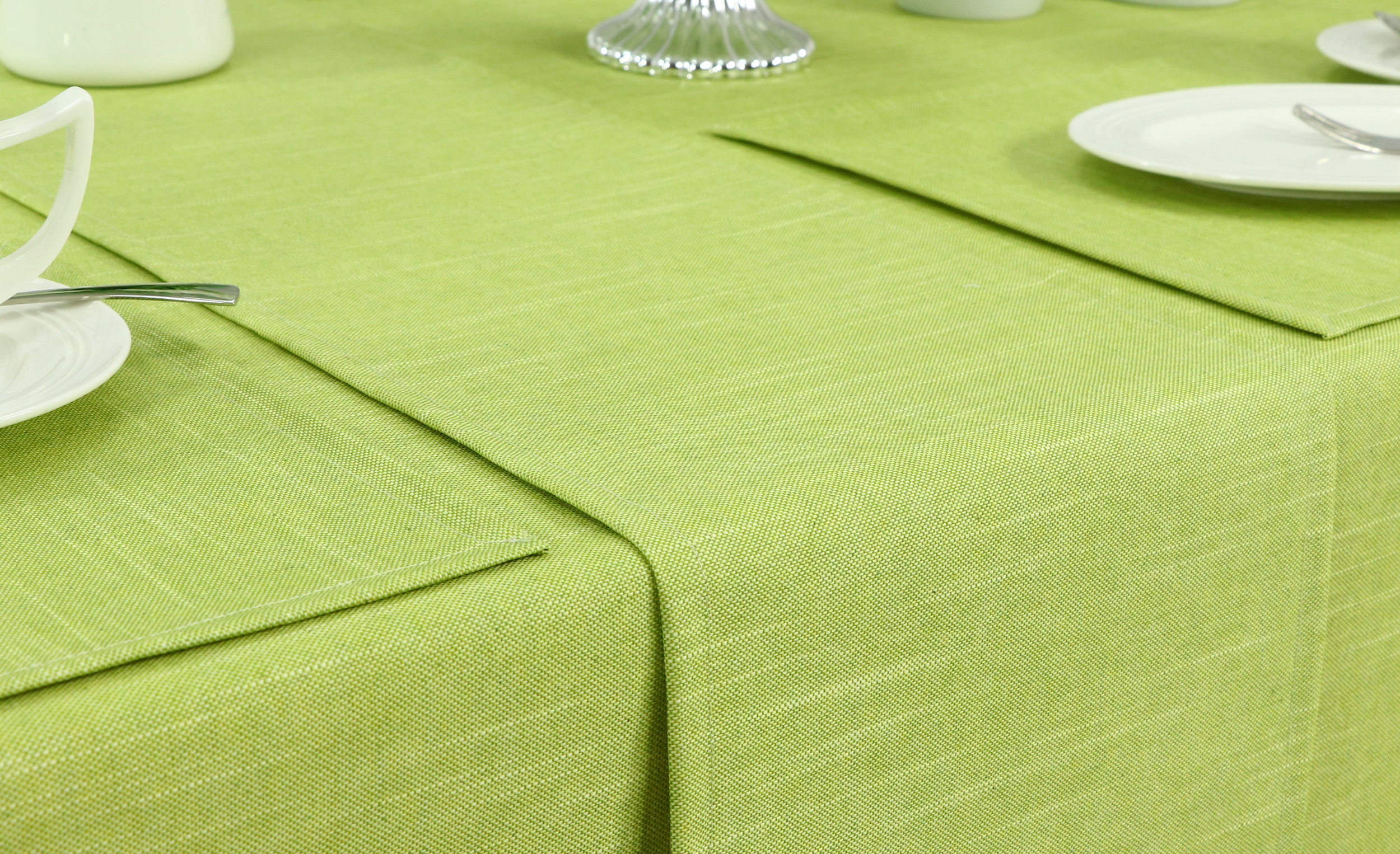 SW120148 cm | Perla cm Tischläufer einfarbig 60 Breite 40 Grün | abwaschbar