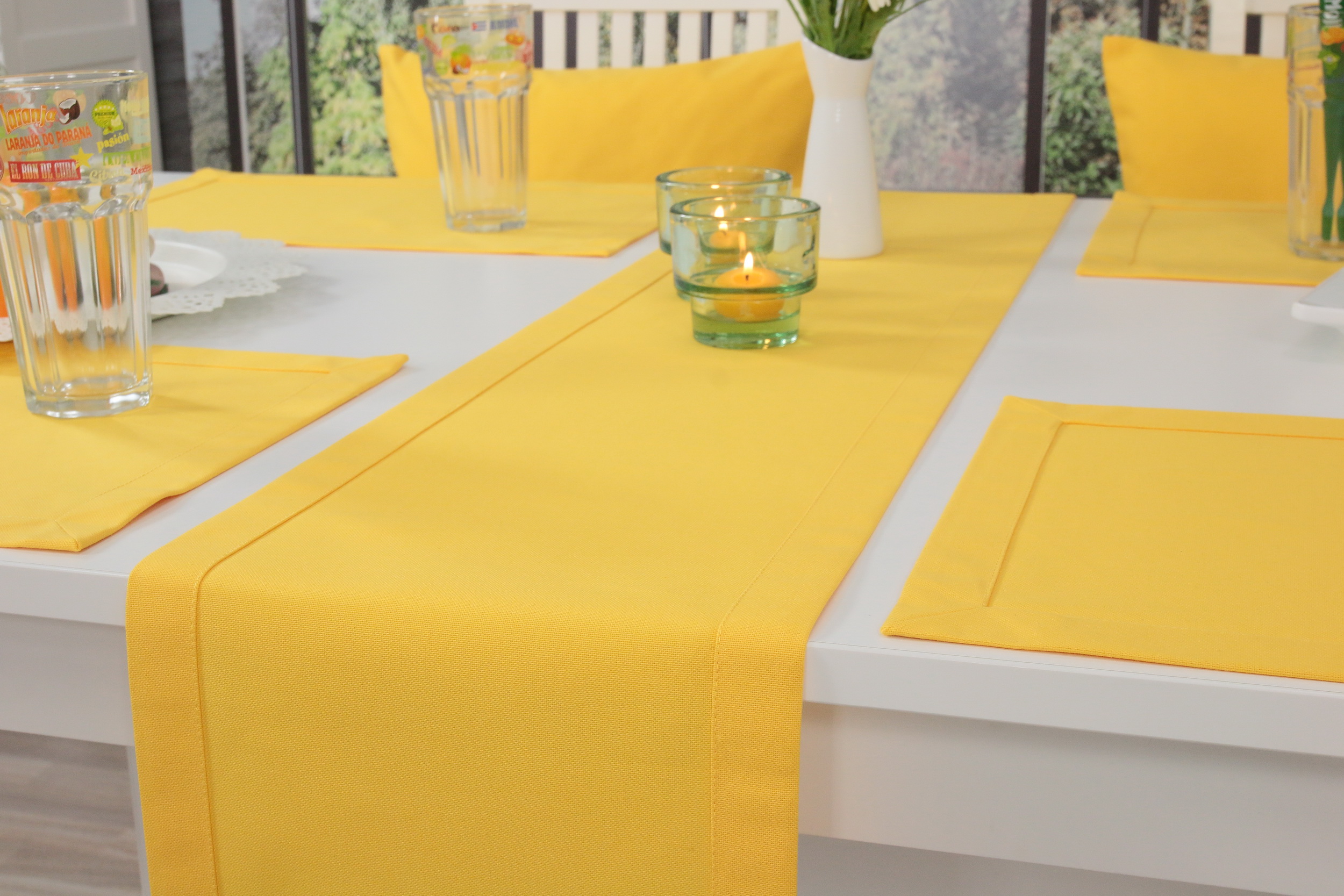 Tischläufer Gelb online bestellen TiDeko® Markenqualität Tischdecken für in Anlass großer jeden | Auswahl Tischdecken-Shop.de